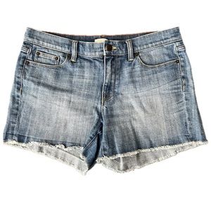 J. Crew Raw Hem Stretch Denim Jean Shorts
